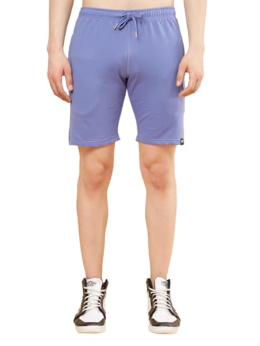 Image of POCKMAN Men's Regular Fit Black Cotton Terry Shorts- Perfect for Sports and Casual Wear.