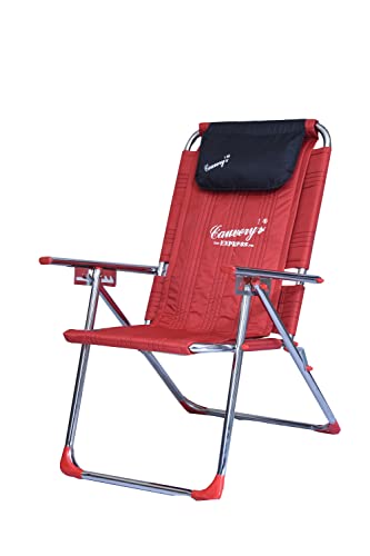 Image of cauvery Folding Study Chair with Cushion & Adjustable Writing Pad - (RED, for All Age) | Wrought Iron
