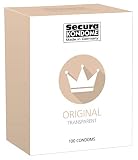 Con lubricante Secura kondome Original transparente Preservativos, 100-Piece