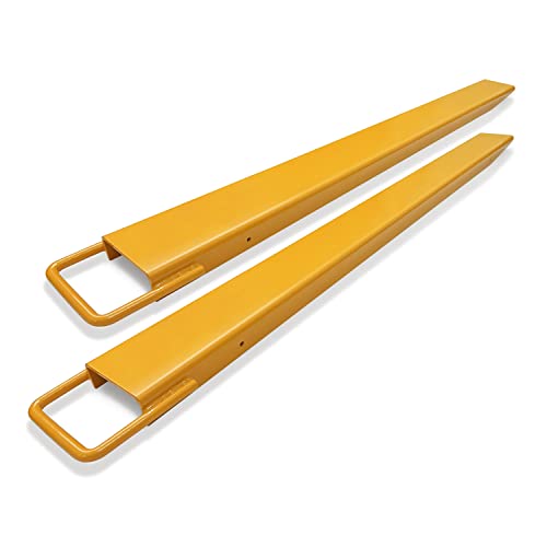 Lj-creamir® LJ-7255 Pallet Fork Extensions for Forklift 72 * 5.5 inch for Fork Truck and Loaders, Heavy Duty Thickened Alloy Steel Pallet Forklift Extensions,72 