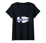 Photo Gallery donna scandinavia finlandese orgoglioso bandiera di finlandia maglietta con collo a v Photo Gallery donna scandinavia finlandese orgoglioso bandiera di finlandia maglietta con collo a v