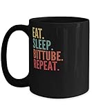 Bittube Crypto, Eat Sleep Bittube Repeat Mug 15oz, black
