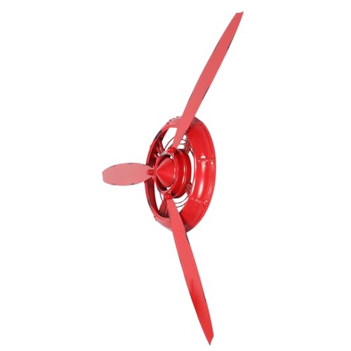 Hélice Vintage en Fer Rouge POPETPOP Décoration Murale Industrielle 70cm