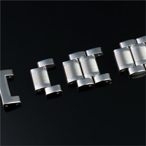 Bracelet montre acier inoxydable 24mm argent solide chic - 5
