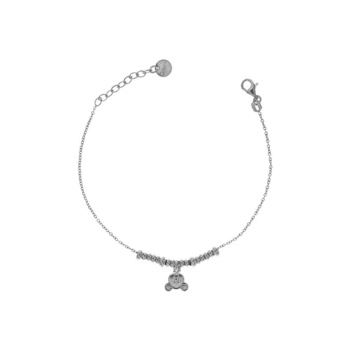 Rue des Mille Bracciale Donna Argento 925 Micro Anelli Carrozza Rodio | Bracciale Argento 925 Donna | Braccialetti Donna Argento Con Una Potente Carica Sentimentale