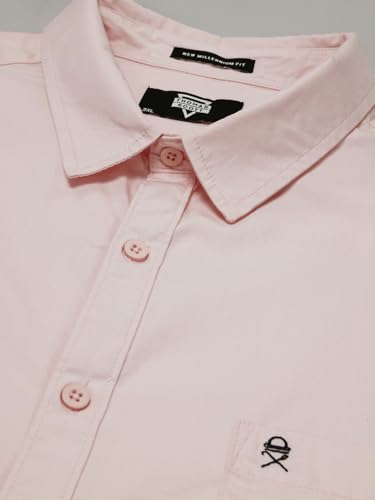 Image of Thomas Scott Men's Plus Size Cotton Casual Shirt | Regular Fit | Long Sleeves | Spread Collar | Solid | Soft & Breathable | Everyday Comfort Shirt for Men