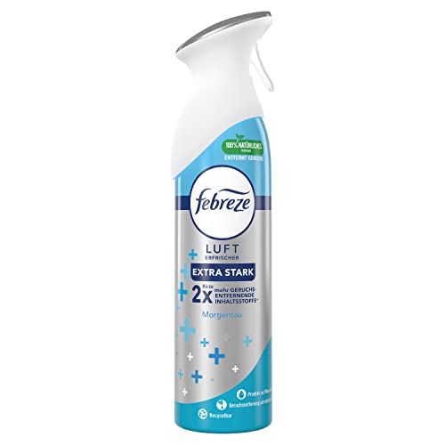 Febreze Lufterfrischer Lenor Extra Stark Morgentau, Raumspray entfernt Gerüche und hinterlässt Frischeduft, 300ml (1er Pack)