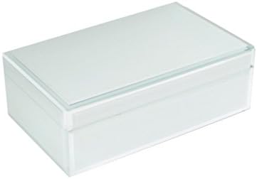 American Atelier 1280018 Rectangle Jewelry Box with Piping, Teal image 4