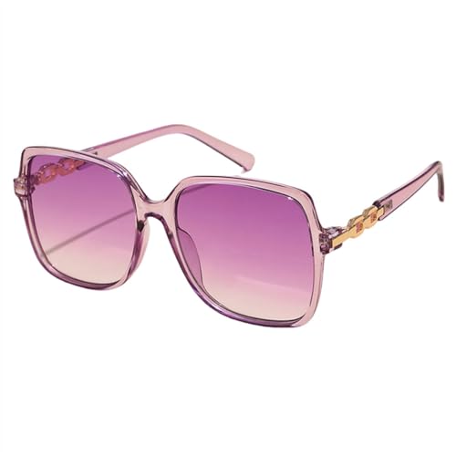 Lunettes de soleil cyclisme à grand cadre violet clair avec verres dégradés
