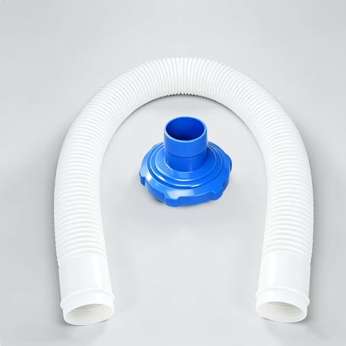 VOSE-FLO Above Ground Pool Skimmer Hose 1.5 ID x 27.6 and Adapter B Replacement Kit Compatible for Intex Wall-Mounted Pool Skimmer