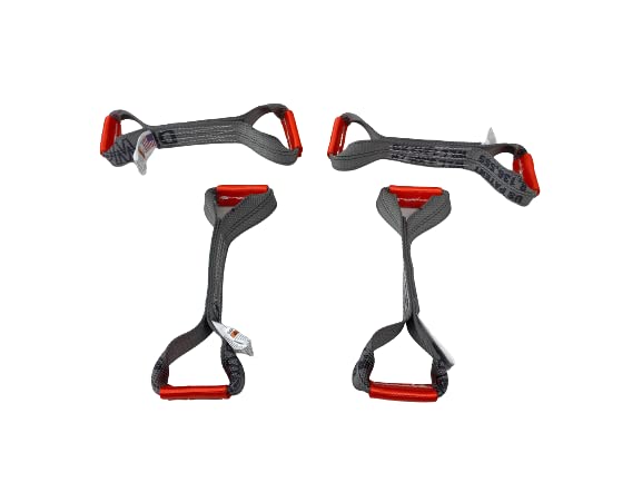 4 Pack of Grey Diamond Weave Dog Bones for Rollback/Flatbed Wrecker Strap