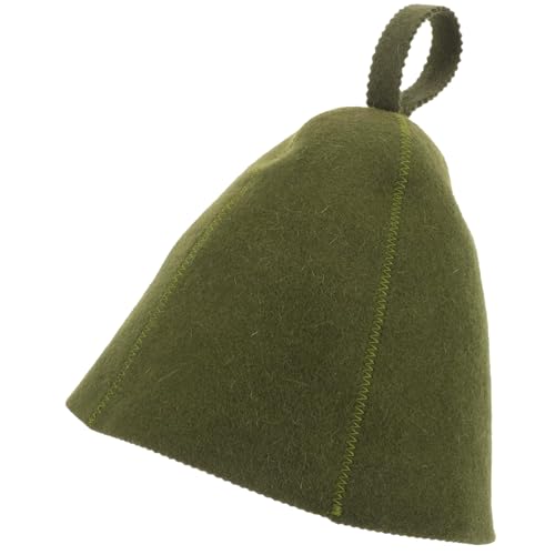 Hperu Wool Hat, Natural Wool Sauna Cap for Men and Women - Eco-Friendly Insulating Headgear for Spa and Steam Rooms - Sauna Hat