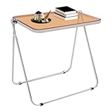 Clear Acrylic Folding Table, Clear Foldable End Side Table, Folding Snack Tables, Foldable TV Tray, Small Space Computer...