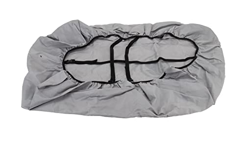 Image of Camco Rhino RV Tote Tank Nylon Cover Accessory with Cinch Strap, Elastic Edges, and Water Drainage Grommet for 28 and 36-Gallon Tanks, Large, Gray