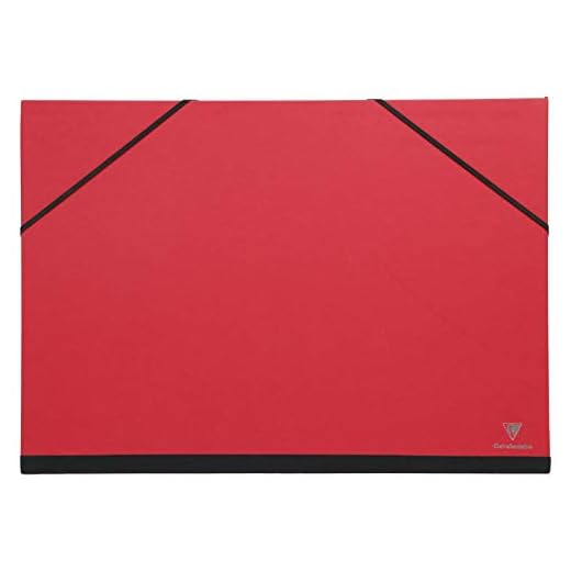 Clairefontaine 144405C - Un cartón con dibujo cierre elástico, 52 x 72 cm, color rojo