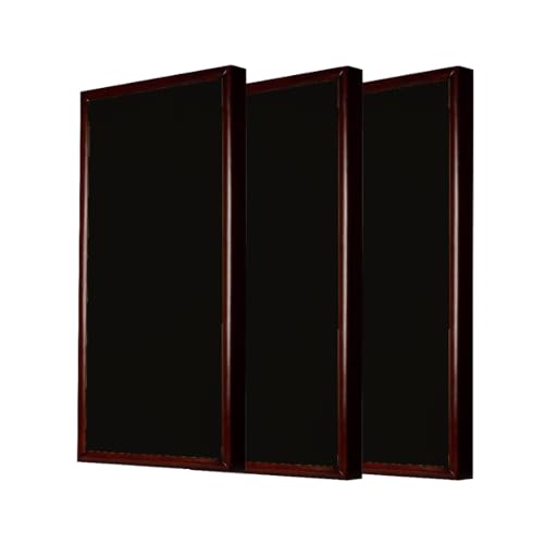 Image of Timber Acoustics Soundproofing Wooden Frame Acoustic Panels, Rockwool Safe 'n' Silent Pro. (WALNUT) [SET OF 3] (2'X4'X3 inch, Black)