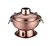 Yinyimei Olla+Induccion 1,8 litros Acero Inoxidable de Acero Inoxidable, Fondue Chino Cordero Chino Chino hotpot Olla Cocina Picnic Cocina (Color : Red Copper)