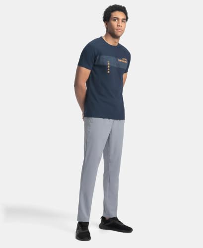 Image of Jockey MV25 Men Recycled Microfiber Elastane Stretch Active Wear Trackpant with Zipper Pockets and StayFresh Treatment