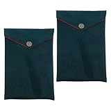 SAFIGLE Bolsa Organizador para Biblia y Escrituras, 2 Fundas de Terciopelo Verde Oscuro, Estuche Resistente para Uso en Iglesias y Estudio Bíblico