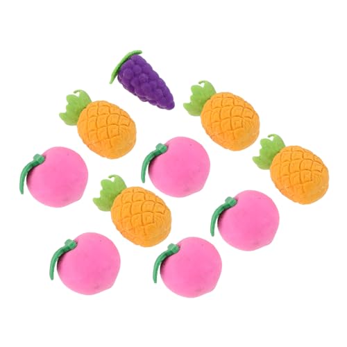 ZUNOXAZ 10個入りミニ野菜消し 用解可能な筆消し 教室景品やパーティーお楽しみ袋に 学習意欲を高めるかわいいデザインで長持ち仕様