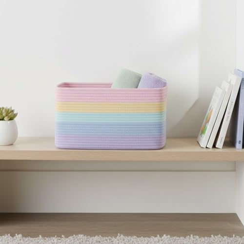 Panier à couvertures grand format en corde avec poignées intégrées - 5