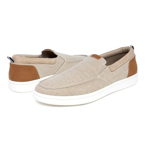 Image of Nautica Men's Slip-On Loafers Casual Moc Toe Sneakers Boat Shoes Slipper for Men - Lightweight & Comfortable - Derwin