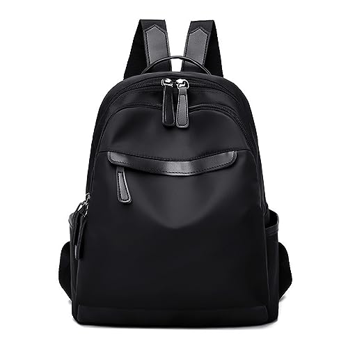 Mochilas Mujer Casual, Bolso Ordenador Mochila Viaje Antirrobo Bandolera Impermeable Bolsos Playa Lona, Bolsa Trabajo Mano Bolsos Pequeña Oxford Tela Nylon Urbanas Backpack de Moda Deporte Negro