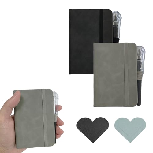 Vorscrin 2 Pack Pocket Notebook Journals, 4.3 inches x 3.1