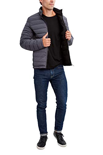 Image of Nautica Men's Reversible Quilted Puffer Jacket -Midweight Mechanical Stretch Winter Coat