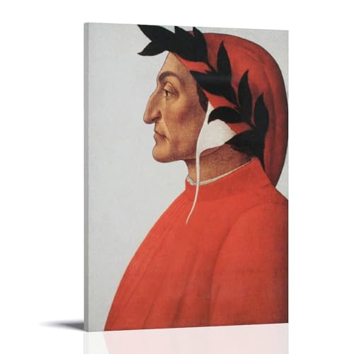 Dante Alighieri's Portrait by Sandro Botticelli Poster�A�[�g���[�N�{�[�h�A�E�H�[���X�e�b�J�[�A�C���e���A�f�U�C���|�X�^�[�A�����◾�̑����A�V�z�j���̃M�t�g�B 24x36inch(60x90cm) Fra