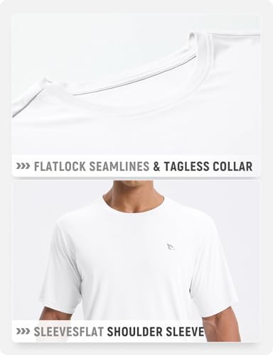 baleaf Men's UPF 50+ Sun Protection Shirts UV SPF Short Sleeve T-Shirts Rash Guard Quick Dry Lightweight Hiking Athletic4