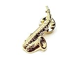 ++ Goldenes Saxophon als Anstecknadel. - Material: Metall - Größe: 40mm Lieferumfang: 1 Brosche