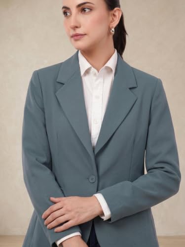 Image of SaintX Women's Premium Formal Blazer | Fully Lined | Regular Fit | 4-Way Stretchable Ultra-Light Fabric | Fashion-Forward | Office /Meetings (WB01)