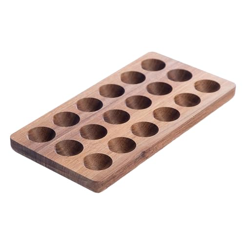 PETSOLA Egg Holder Soporte de Huevos Bandeja de Madera Contenedor para Huevos de Apilable Organizador Reutilizable para Almacenaje en El Refrigerador