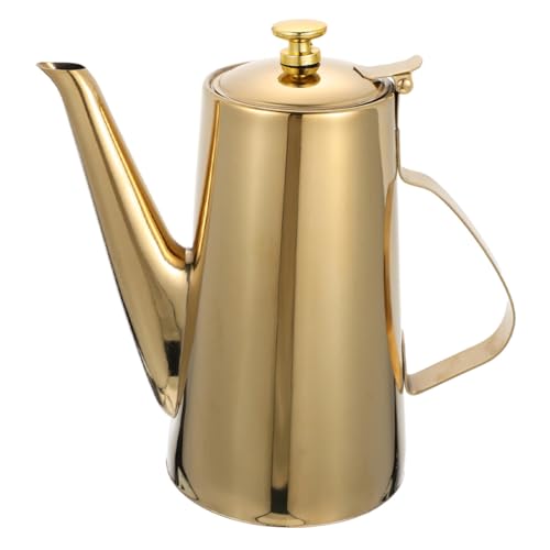 VANZACK Jarra de Agua Fría de Acero Inoxidable Jarra de Cocina con Cuerpo Pulido Interior Resistente al Calor para Uso Doméstico y Restauración Dispensador Ergonómico para Bebidas y