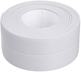 Fodlon Waterproof Tape White 3.2m*3.8cm Bath Sealant Tape Shower Seal Strip Window Sealer Strip Caulk Strip Sealing Tape Wall Sealing Strip Moisture Proof Mildew Proof for Kitchen Sink Corner Toilet