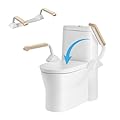FSA/HSA Eligible Toilet Safety Rails for Seniors, Heavy Duty Foldable Toilet Support for Seniors, Elderly Toilet Seat Rails with Arms, Toilet Bars for Elderly and Disabled Up to 520LBS (Wood Color)