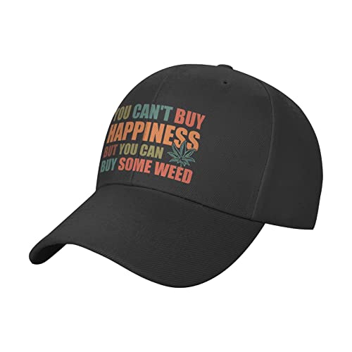Gorra de béisbol Comida divertida que no puedes comprar felicidad, pero puedes comprar algo de casquette de marihuana divertido sombrero pequeño