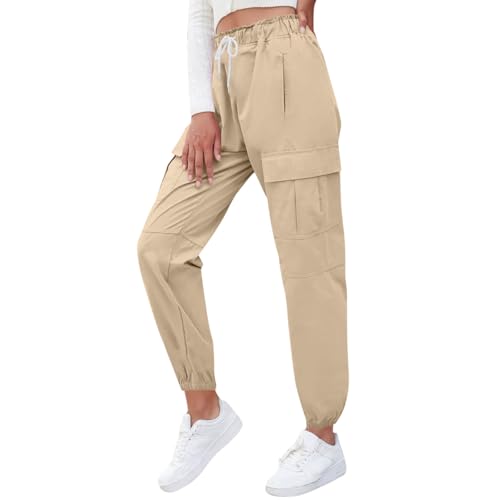 LRMQS Cargo Pants for Girls Cute Trendy Drawstring Baggy Joggers Pantalones Preppy School Outfits Little Girls Teen Clothes3