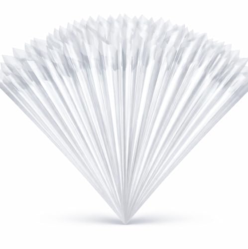 50pcs Empty Henna Cones | Pre-Rolled Hand Made Temporary Tattoo Cone Set | Cellophane Applicator Dispenser for Jagua Gel Hengua Heena Beginners kit | Mehendi Drawing and Studying