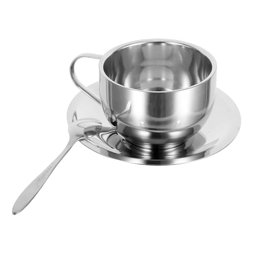 Tasses à café inoxydable double paroi expresso mug isolant résistant empilable thé latte