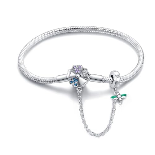 TINSLO Moments-Bracciale Donna Argento 925 Braccialetto Snake Bracciali Gioielli Regalo Natale Compleanno Festa Della Mamma per Moglie Amiche Amica