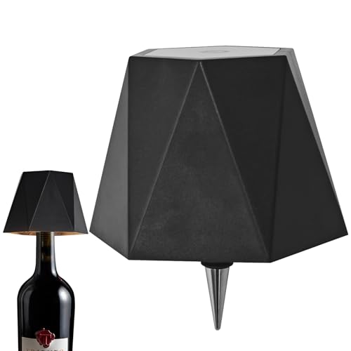 Patifirst Lampe De Table Sans Fil Rechargeable Sur Bouteille, Tactile Et Réglable 3 Couleurs, Lampe Bouchon De Bouteille Abat Jour Led, Portable Et Décoratif Pour Chambre, Terrasse, Camping Ou Cadeau