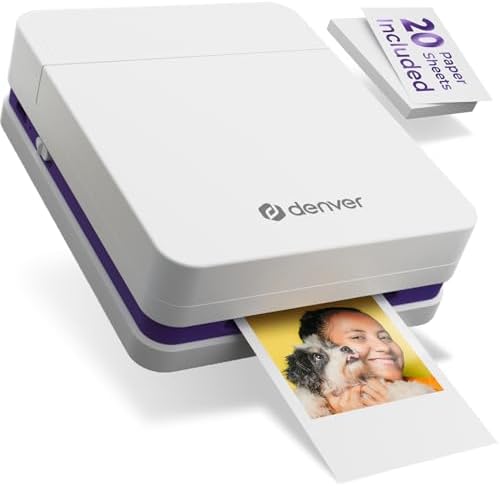 Denver MCP-6010 Mini imprimante photo pour smartphone, imprimante...