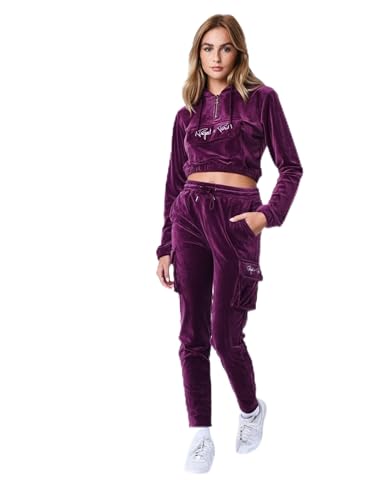 Jogging Cargo Velours Violet Homme Pantalon Sportswear S