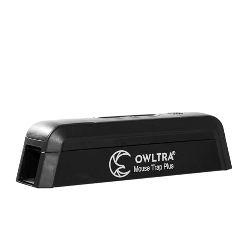 OWLTRA EMZ Plus Indoor Electric Mouse Trap Instant Kill Rodent Zapper with Dual Entrances and Pet Safe Trigger Black