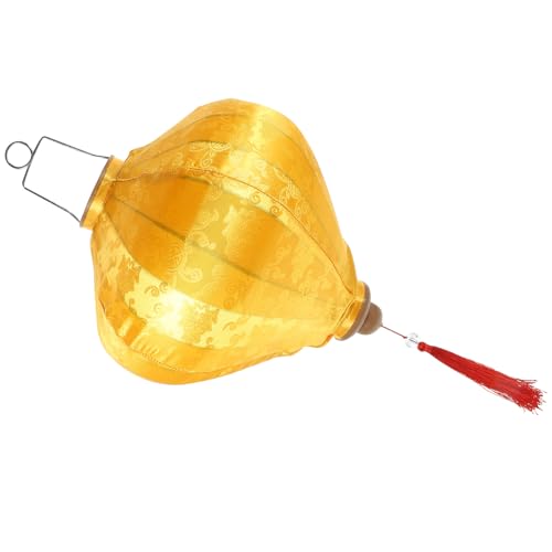 OATIPHO Farol Vietnamita de Seda Forma de Diamante 30 CM Amarillo para Decoración Exterior E Interior Farolillo Colgante Tradicional para Bodas Fiestas y Celebraciones Culturales