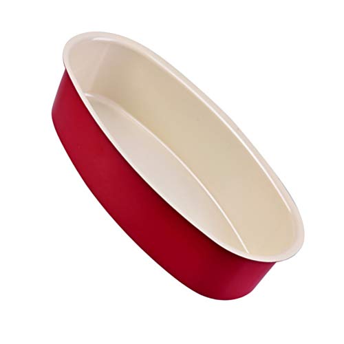 Hemoton Cookies Tin Cheese Cake Pan Non Stick Oval Cake Bread Meat Bakeware Loaf Oven Bread Toast Baking Mould Round Cake Pan