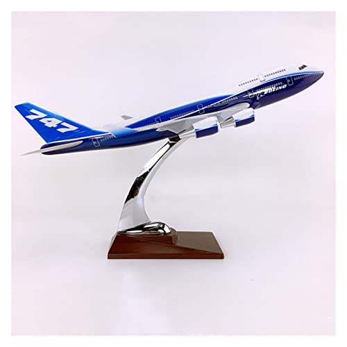 Modelo de avión B747 de resina fundida a presión de 32 cm con soporte de exhibición para hobby 5