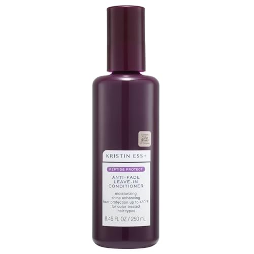 Image of Kristin Ess+ Anti-Fade Moisturizing Leave-in Conditioner w /UV Color Shield & Peptides for Prolonged Color Vibrancy, Lightweight, Anti Frizz Heat Protectant - Sulfate & Paraben Free, Vegan, 8.45 fl oz